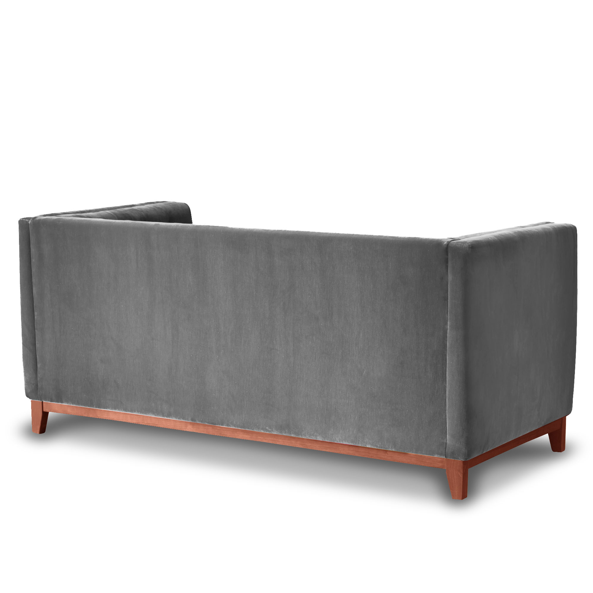 SOFA LATAM HOME ROMA 2 CUERPOS GRIS TELA VELVET - 3