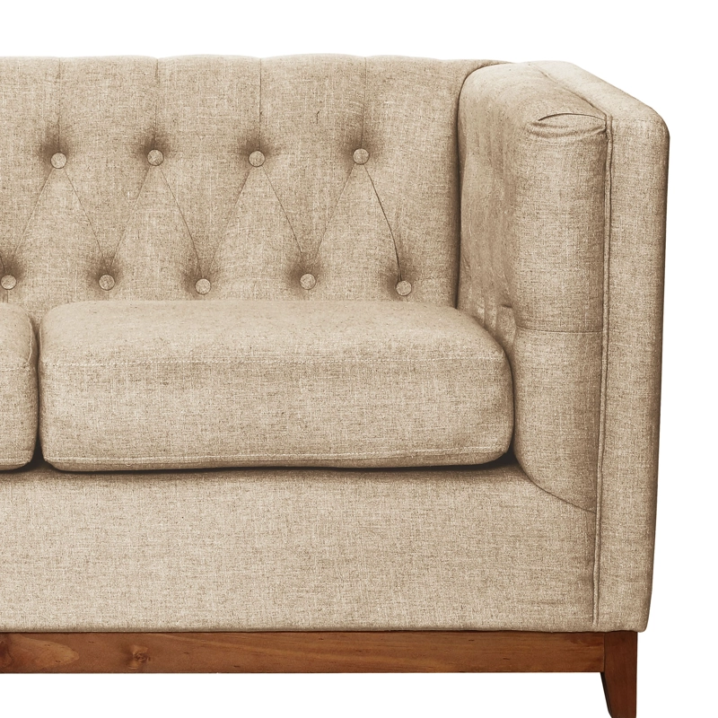SOFA LATAM HOME ROMA 2 CUERPOS LINO NATURAL - 5