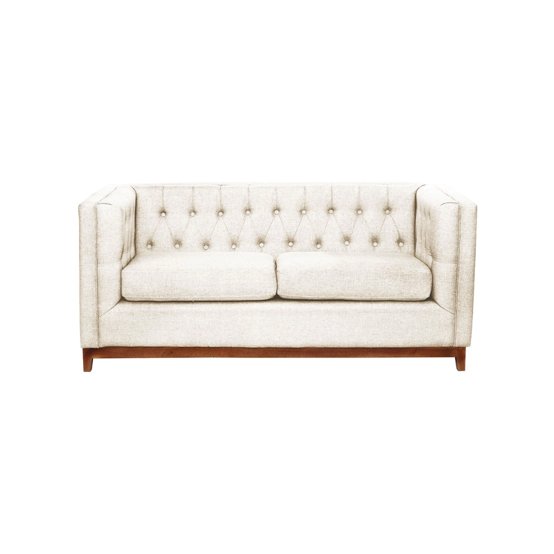 SOFA ROMA 2C LINO EN COLOR BLANCO - 3