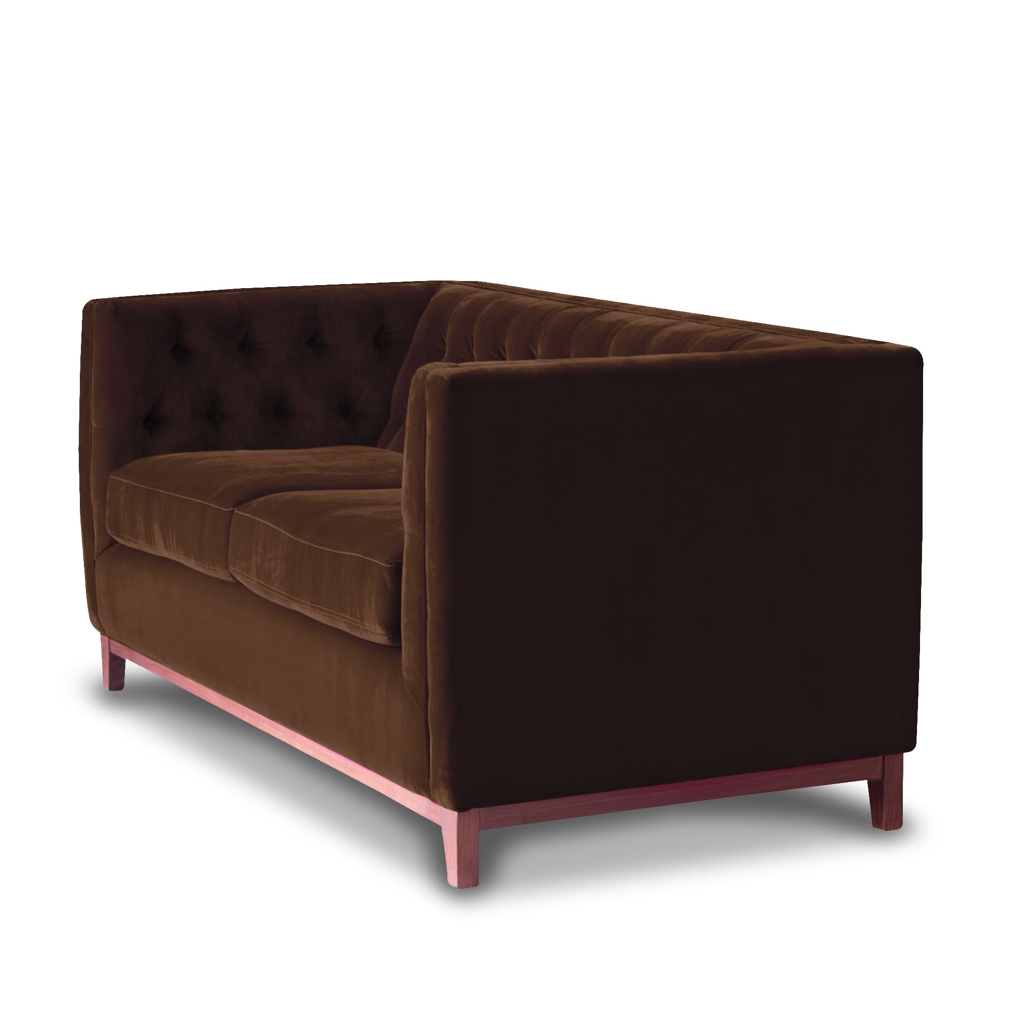 SOFA LATAM HOME ROMA 2 CUERPOS CHOCOLATE TELA VELVET - 2