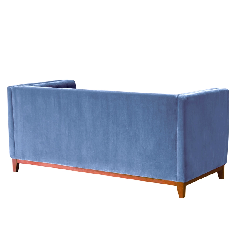 SOFA LATAM HOME ROMA 3 CUERPOS AZUL PETROLEO VELVET - 5
