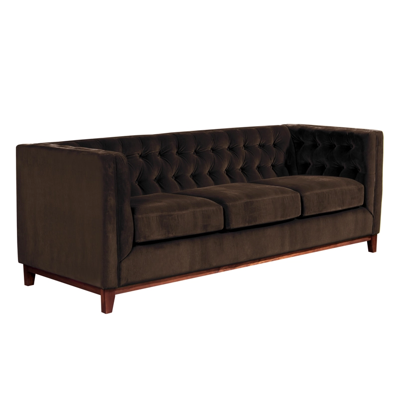 SOFA LATAM HOME ROMA 3 CUERPOS CHOCOLATE VELVET - 2