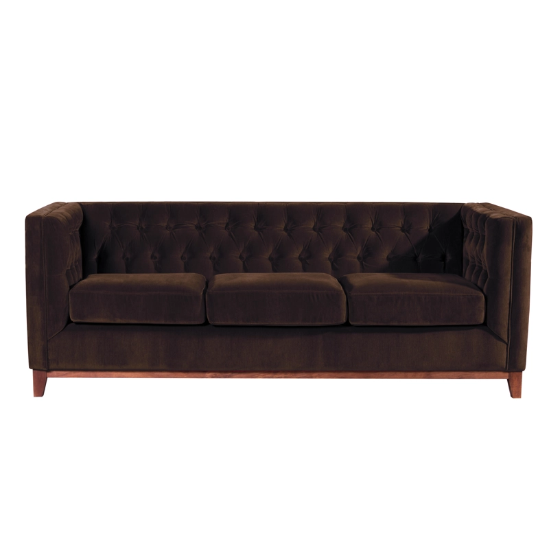 SOFA LATAM HOME ROMA 3 CUERPOS CHOCOLATE VELVET - 3