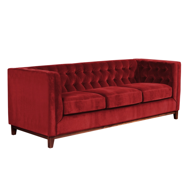SOFA LATAM HOME ROMA 3 CUERPOS BURDEO VELVET - 2