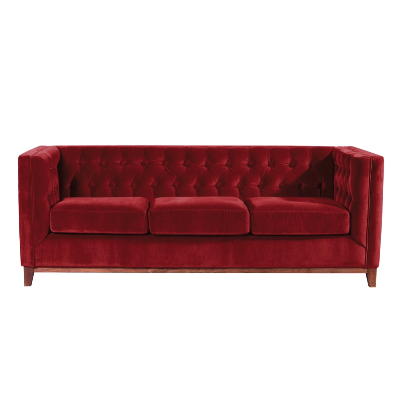 SOFA LATAM HOME ROMA 3 CUERPOS BURDEO VELVET - 3