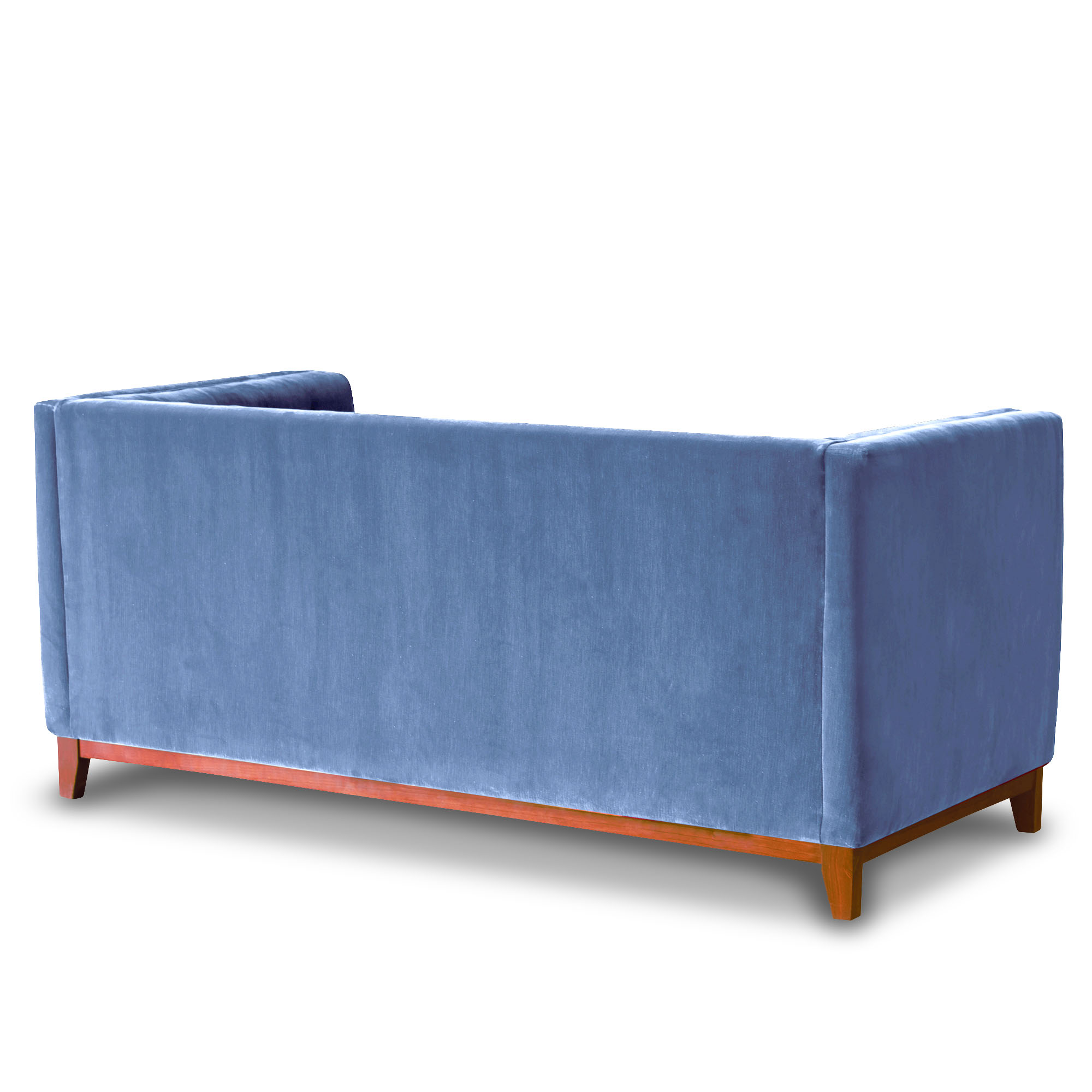 SOFA LATAM HOME ROMA 2 CUERPOS AZUL PETROLEO TELA VELVET - 3