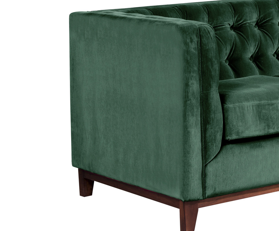 SOFA LATAM HOME ROMA 1 CUERPO VERDE TELA VELVET - 2