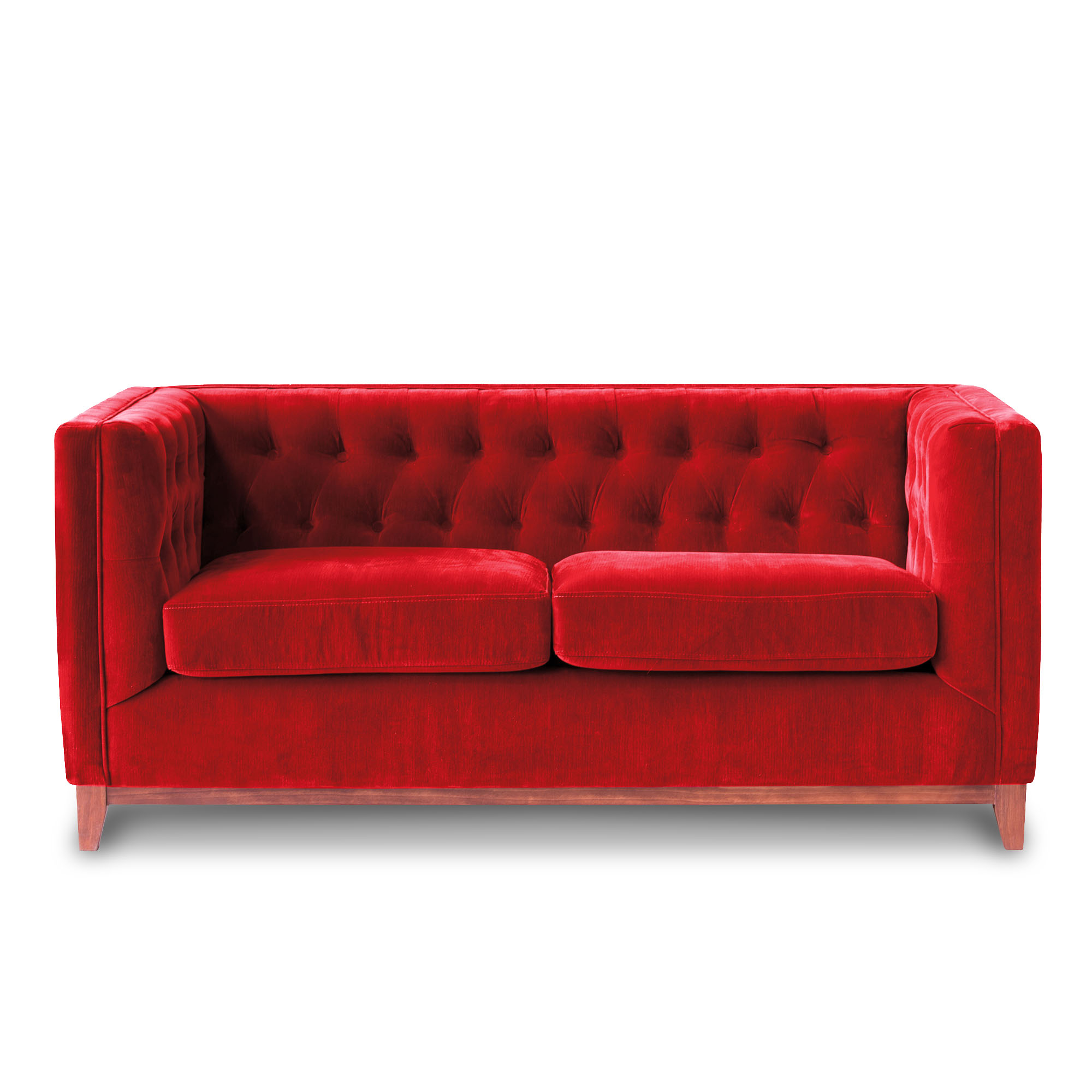 SOFA LATAM HOME ROMA 2 CUERPOS BURDEO TELA VELVET - 1