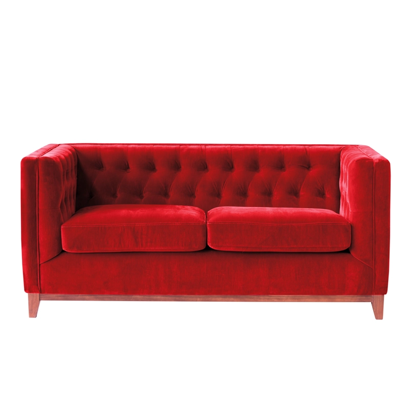 SOFA LATAM HOME ROMA 2 CUERPOS BURDEO TELA VELVET - 3