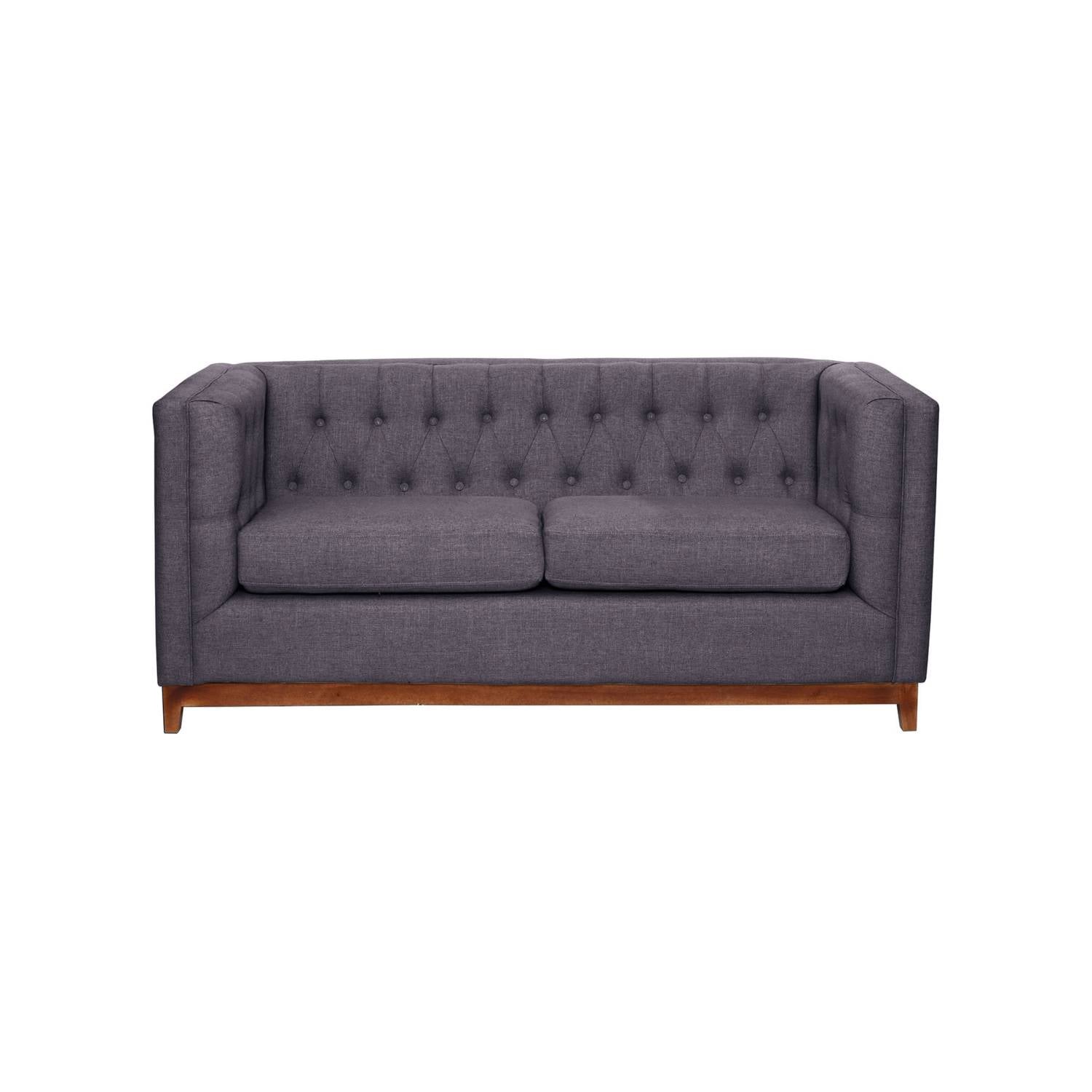 SOFA LATAM HOME ROMA 2 CUERPOS LINO GRIS OSCURO - 1