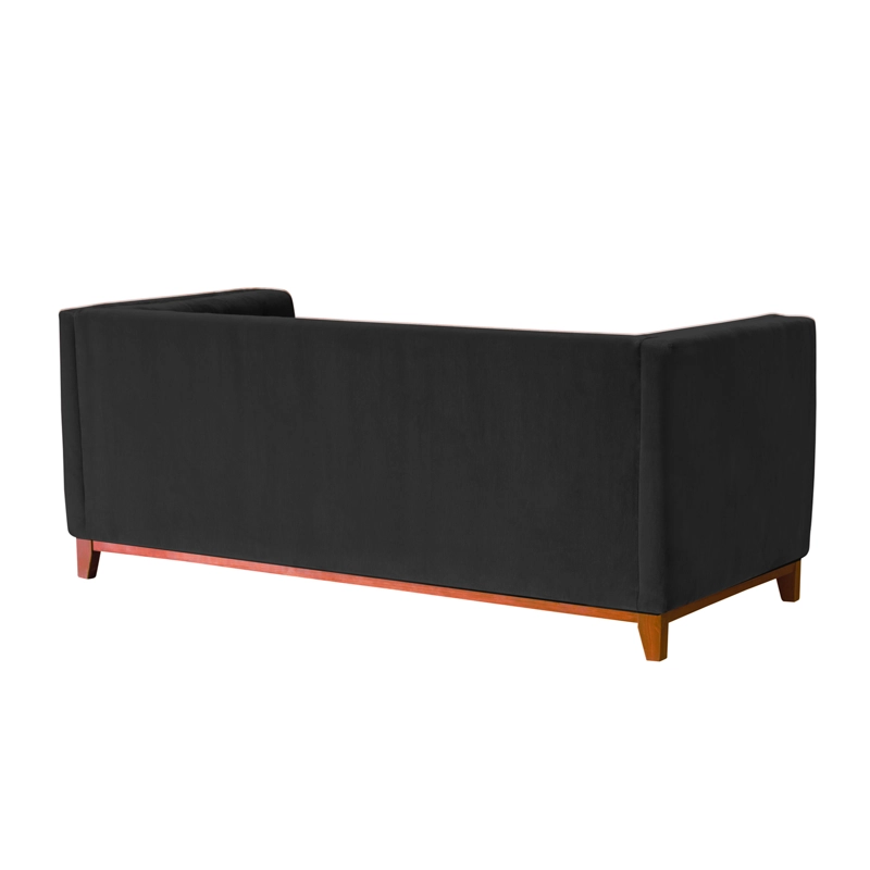 SOFA LATAM HOME ROMA 3 CUERPOS NEGRO VELVET - 5