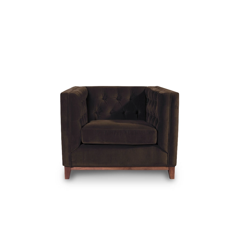 SOFA LATAM HOME ROMA 1 CUERPO CHOCOLATE TELA VELVET - 1