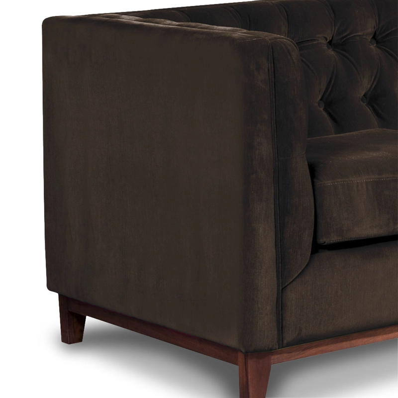SOFA LATAM HOME ROMA 1 CUERPO CHOCOLATE TELA VELVET - 2