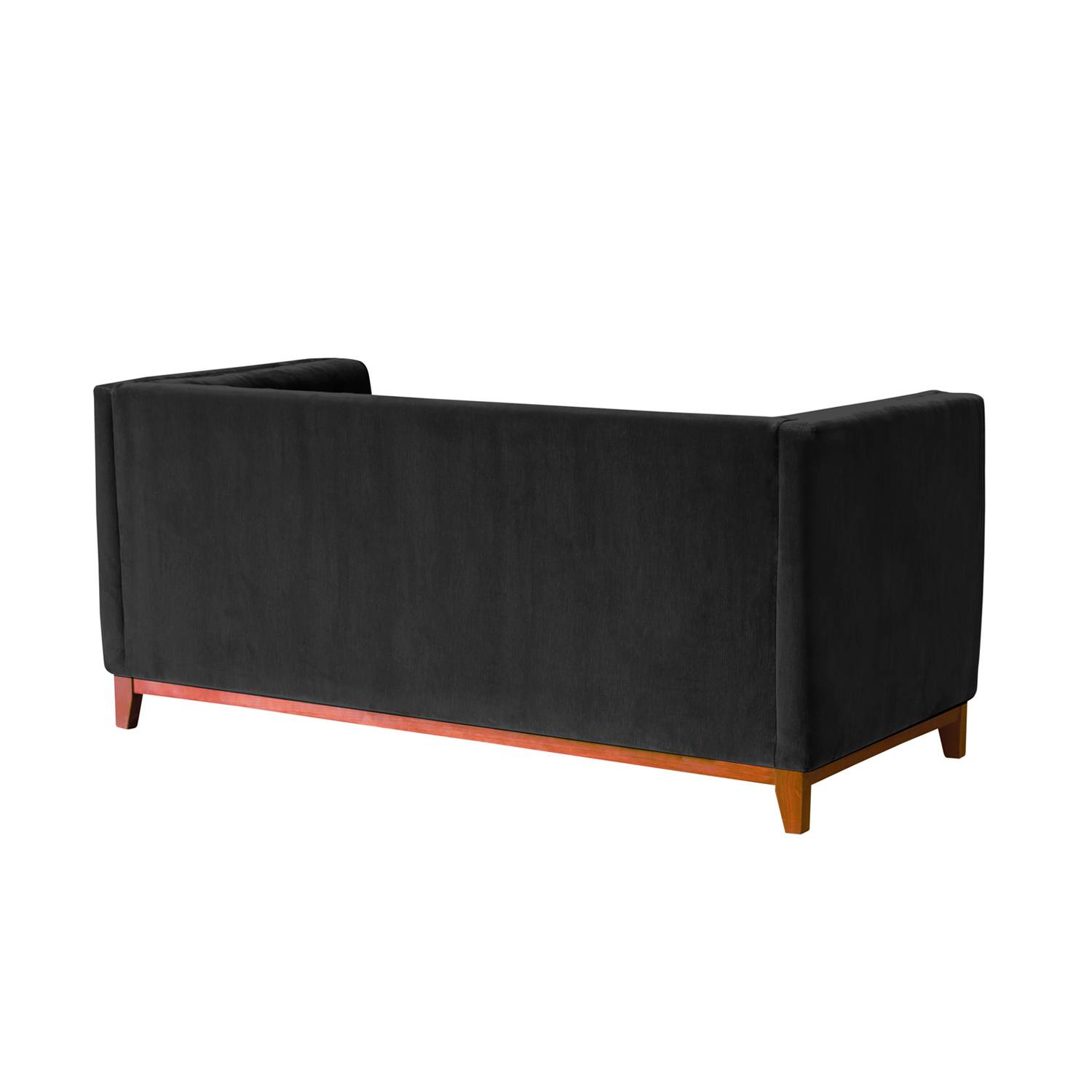 SOFA LATAM HOME ROMA 2 CUERPOS NEGRO TELA VELVET - 2