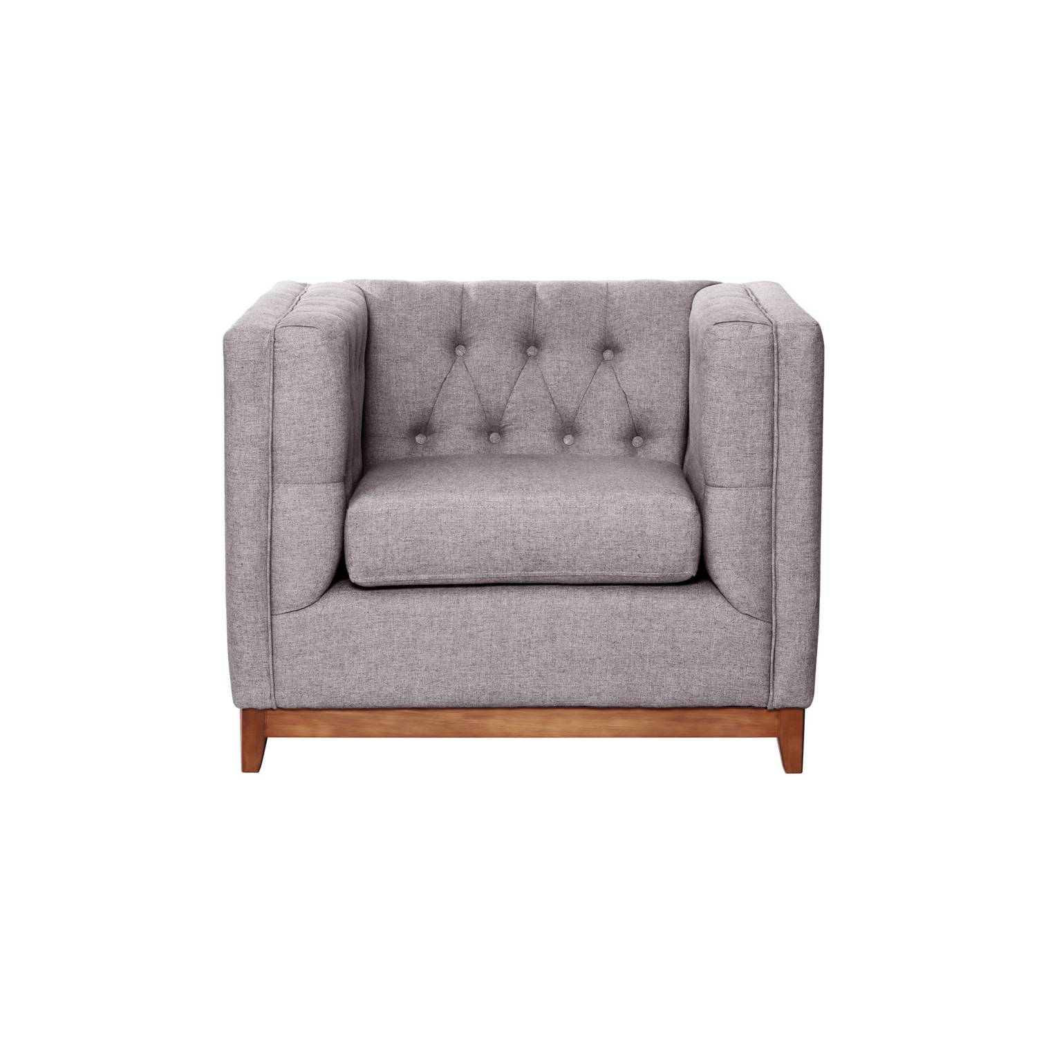 SOFA LATAM HOME ROMA 1 CUERPO LINO GRIS CLARO - 1