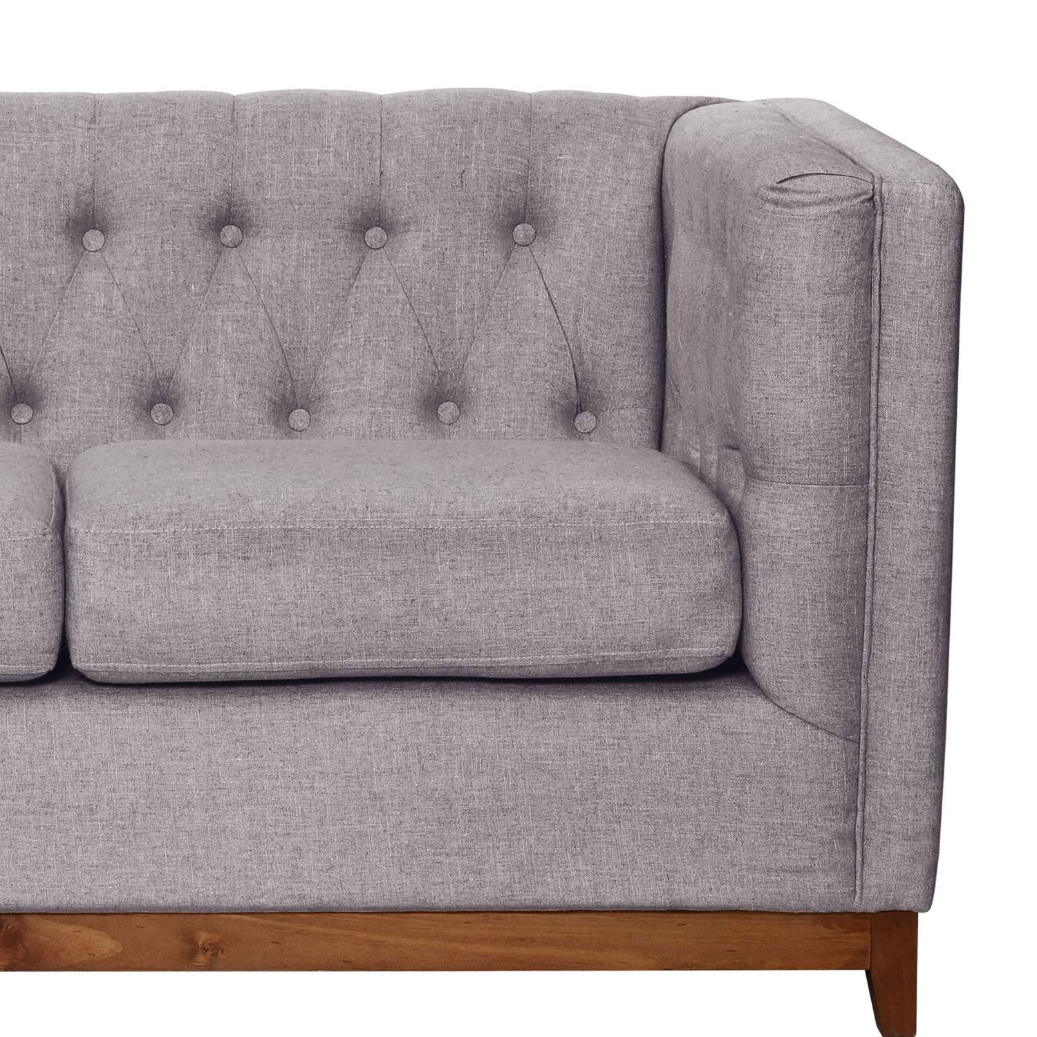 SOFA LATAM HOME ROMA 1 CUERPO LINO GRIS CLARO - 2
