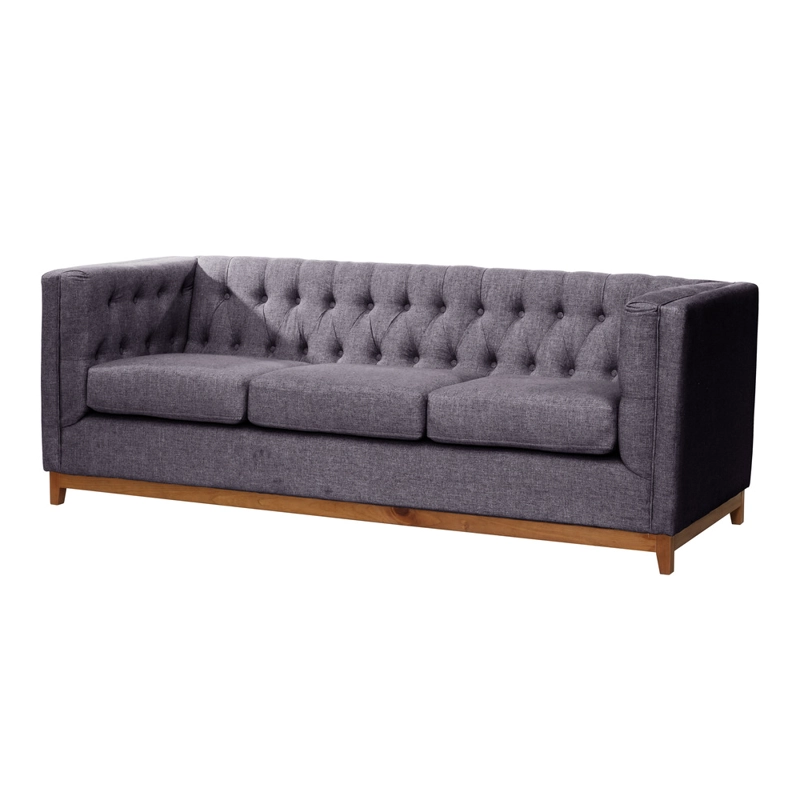 SOFA LATAM HOME ROMA 3 CUERPOS LINO GRIS OSCURO - 2