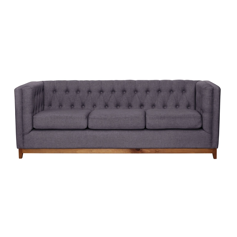 SOFA LATAM HOME ROMA 3 CUERPOS LINO GRIS OSCURO - 3