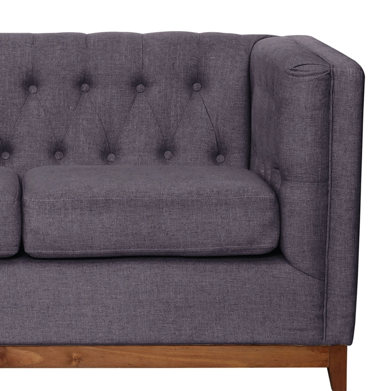 SOFA LATAM HOME ROMA 3 CUERPOS LINO GRIS OSCURO - 5