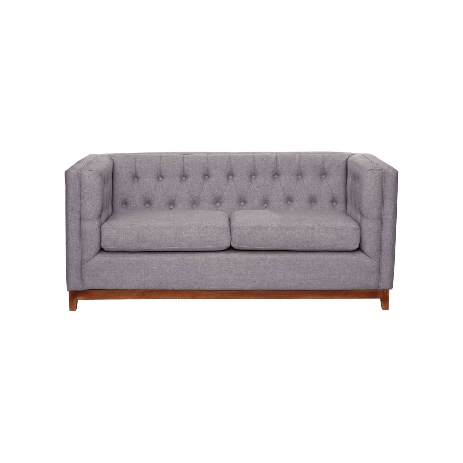 SOFA LATAM HOME ROMA 2 CUERPOS LINO GRIS CLARO - 1