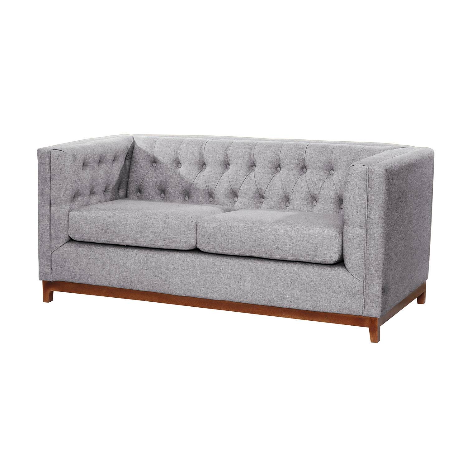 SOFA LATAM HOME ROMA 2 CUERPOS LINO GRIS CLARO - 2