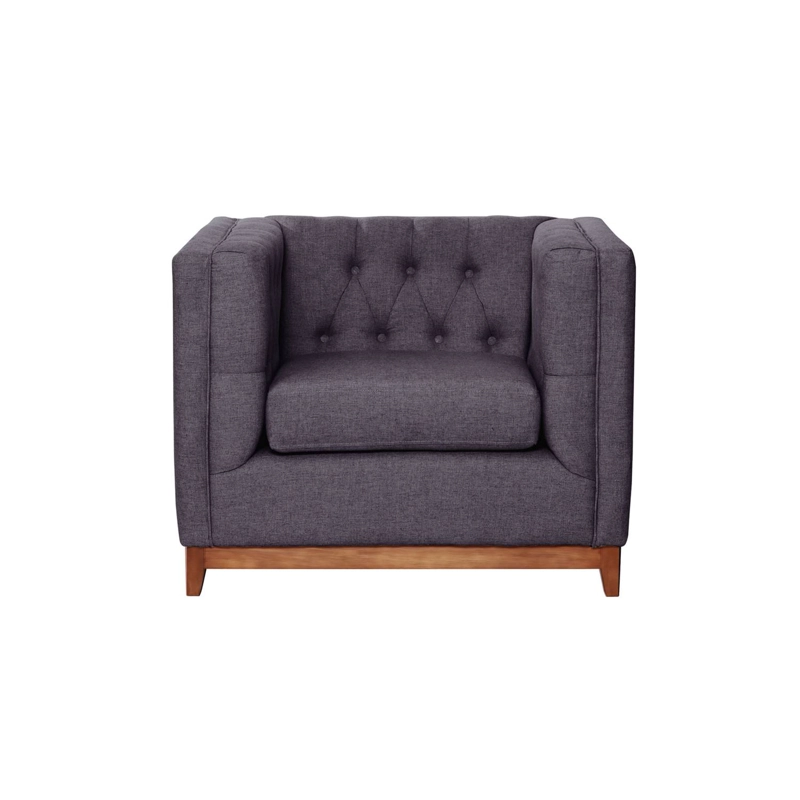 SOFA LATAM HOME ROMA 1 CUERPO LINO GRIS OSCURO - 1