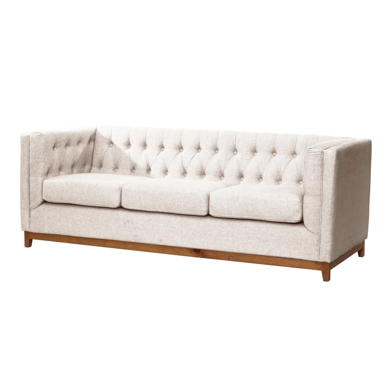 SOFA ROMA 3C LINO EN COLOR BLANCO - 2