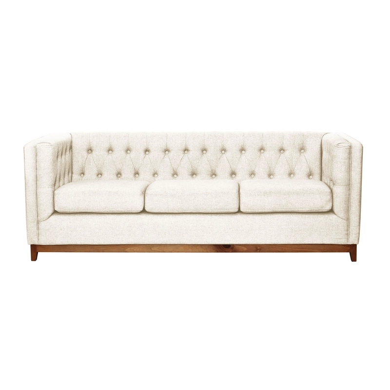 SOFA ROMA 3C LINO EN COLOR BLANCO - 3