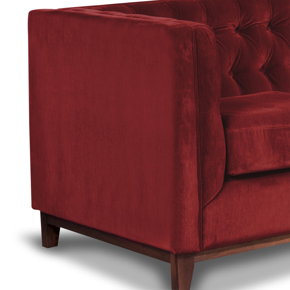 SOFA LATAM HOME ROMA 1 CUERPO BURDEO TELA VELVET - 2