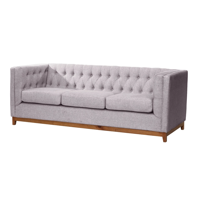 SOFA LATAM HOME ROMA 3 CUERPOS LINO GRIS CLARO - 2