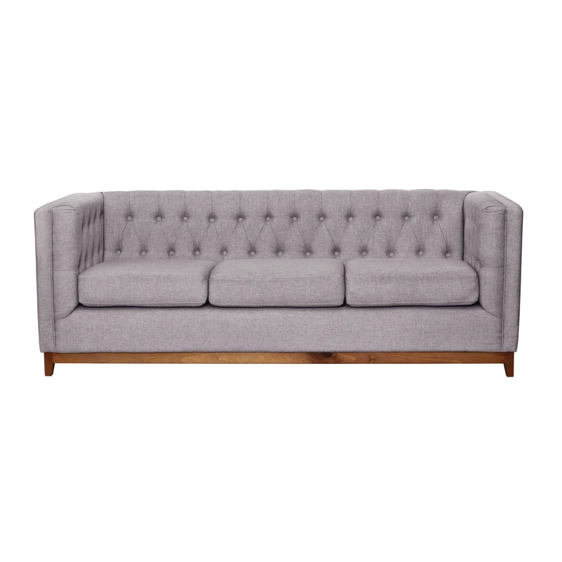 SOFA LATAM HOME ROMA 3 CUERPOS LINO GRIS CLARO - 3
