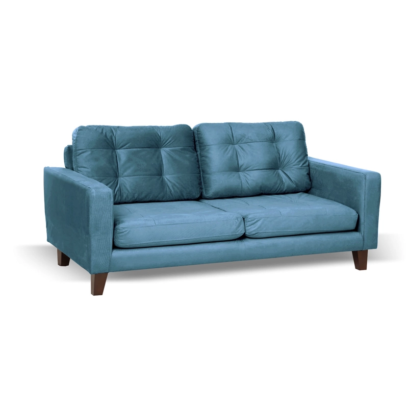 SOFA LATAM HOME NAPOLES 3 CUERPOS AZUL PETROLEO VELVET - 3