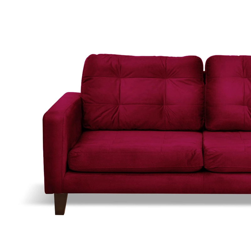 SOFA LATAM HOME NAPOLES 2 CUERPOS BURDEO VELVET - 6