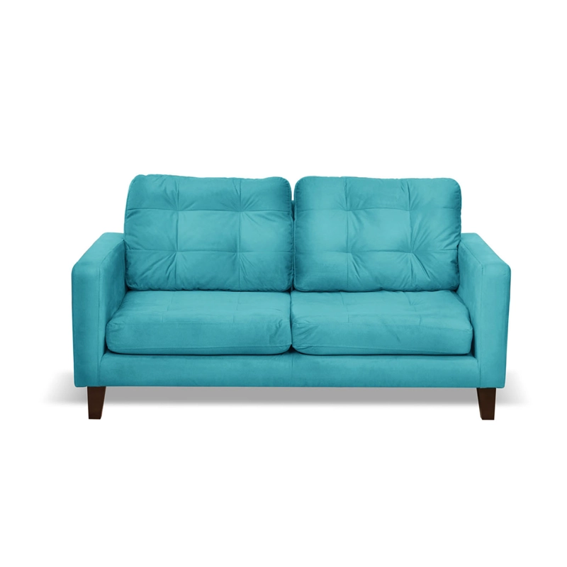 SOFA LATAM HOME NAPOLES 2 CUERPOS TURQUESA VELVET - 2