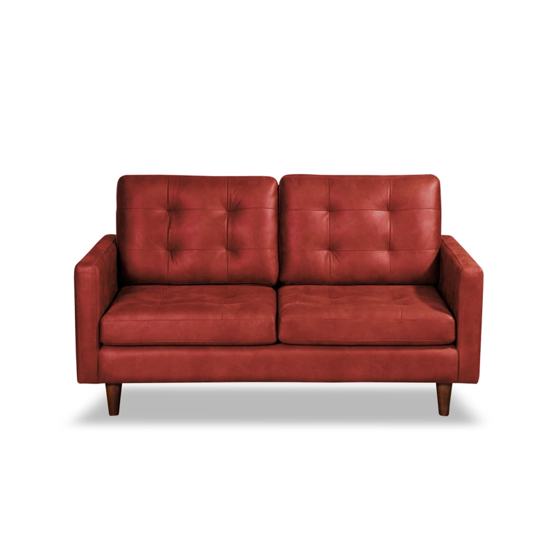 SOFA LATAM HOME NAPOLES 2 CUERPOS CUERO KENTUCKY ROJO - 2