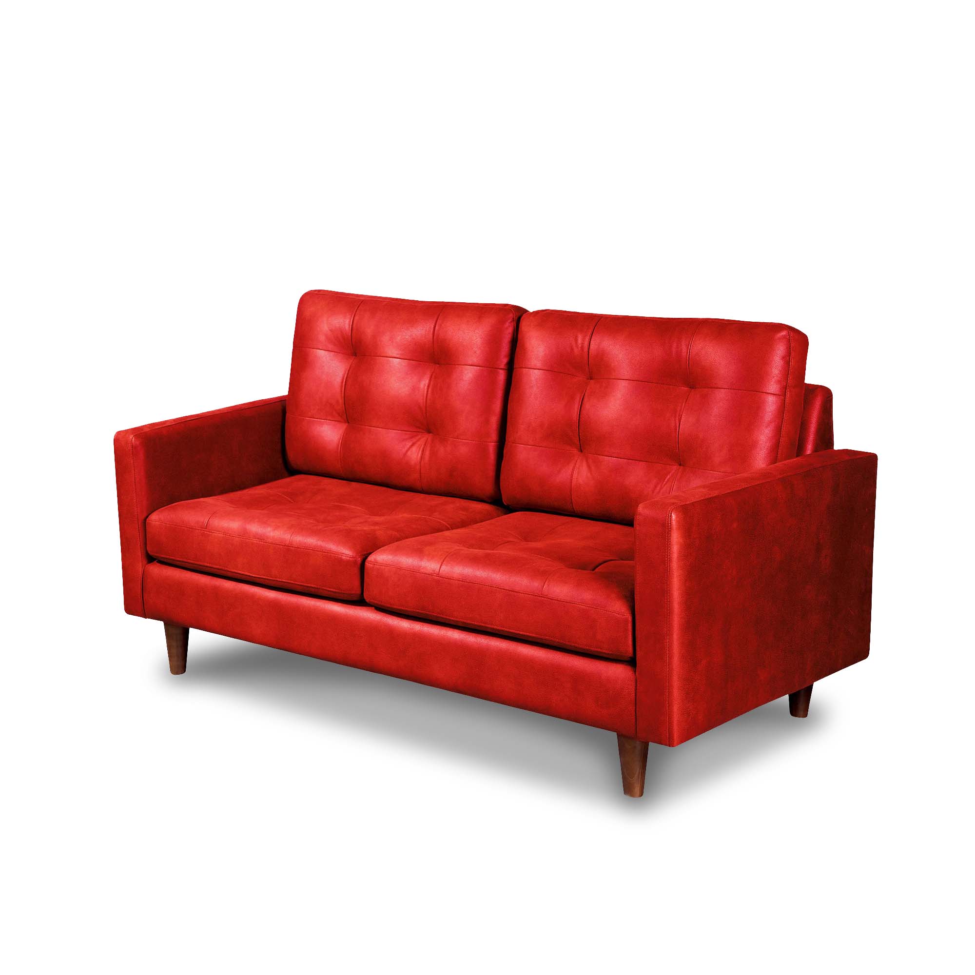 SOFA LATAM HOME NAPOLES 2 CUERPOS CUERO KENTUCKY ROJO - 3