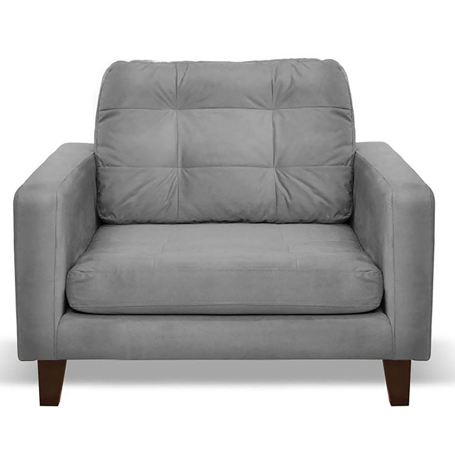 SOFA LATAM HOME NAPOLES 1 CUERPO GRIS VELVET - 1
