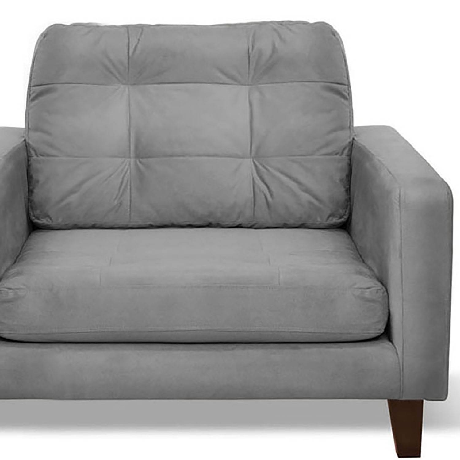 SOFA LATAM HOME NAPOLES 1 CUERPO GRIS VELVET - 2