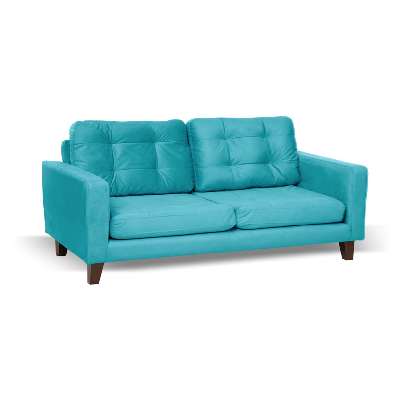 SOFA LATAM HOME NAPOLES 3 CUERPOS TURQUESA VELVET - 3