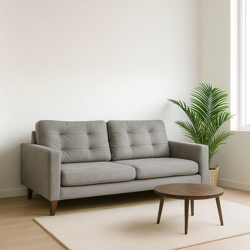 SOFA LATAM HOME NAPOLES 3 CUERPOS GRIS VELVET - 1