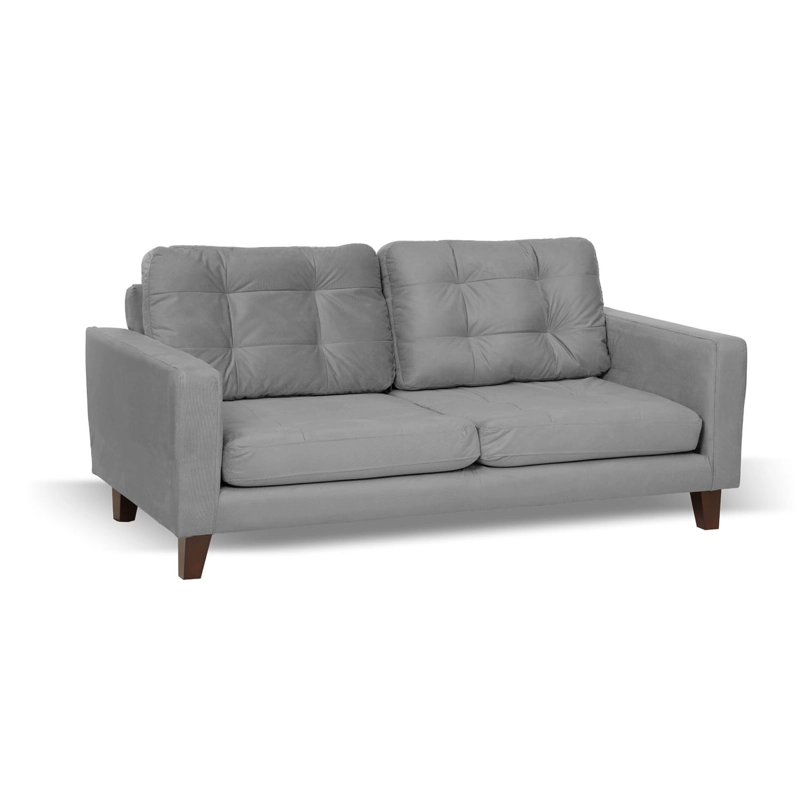 SOFA LATAM HOME NAPOLES 3 CUERPOS GRIS VELVET - 3