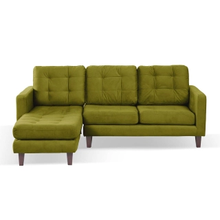 SOFA CHAISELONG LATAM HOME NAPOLES IZQUIERDO 3 CUERPOS VERDE VELVET - 1