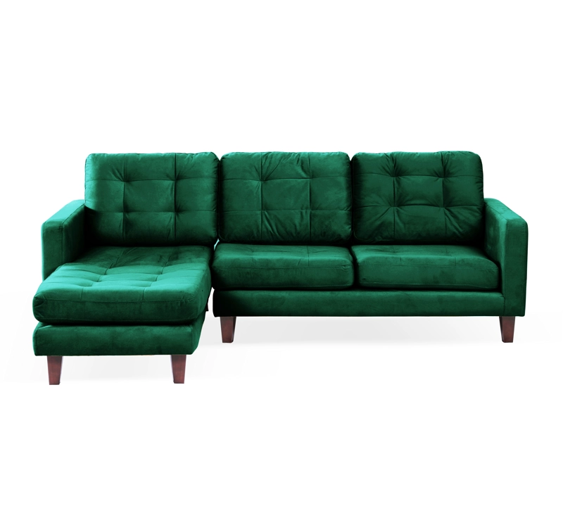 SOFA CHAISELONG LATAM HOME NAPOLES IZQUIERDO 3 CUERPOS VERDE VELVET - 2