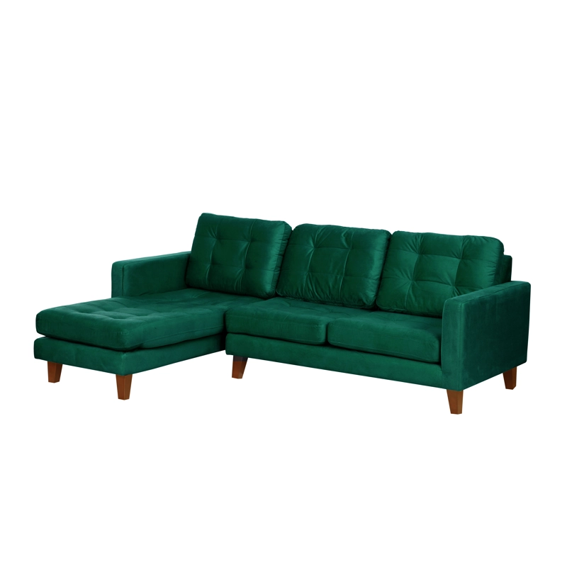SOFA CHAISELONG LATAM HOME NAPOLES IZQUIERDO 3 CUERPOS VERDE VELVET - 3