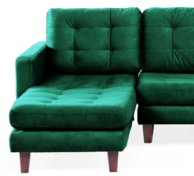 SOFA CHAISELONG LATAM HOME NAPOLES IZQUIERDO 3 CUERPOS VERDE VELVET - 6