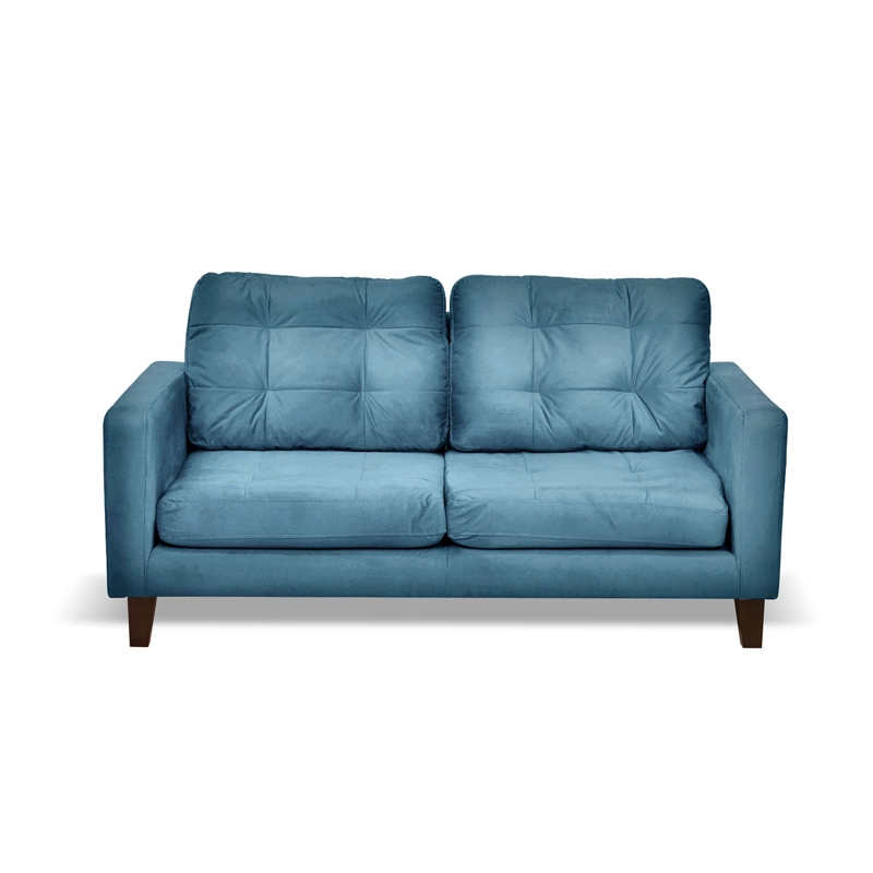 SOFA LATAM HOME NAPOLES 2 CUERPOS AZUL PETROLEO VELVET - 2