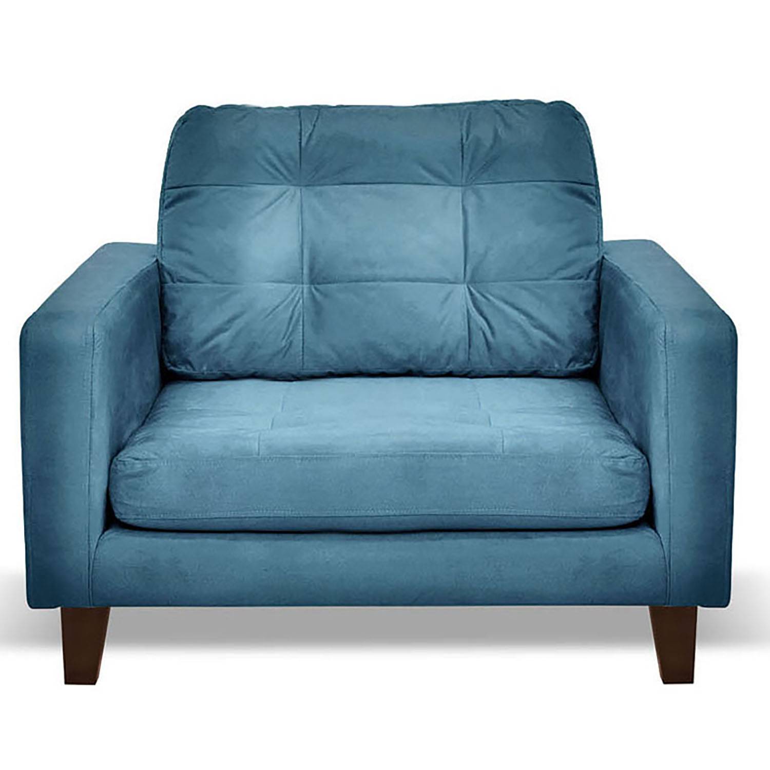 SOFA LATAM HOME NAPOLES 1 CUERPO AZUL PETROLEO VELVET - 1
