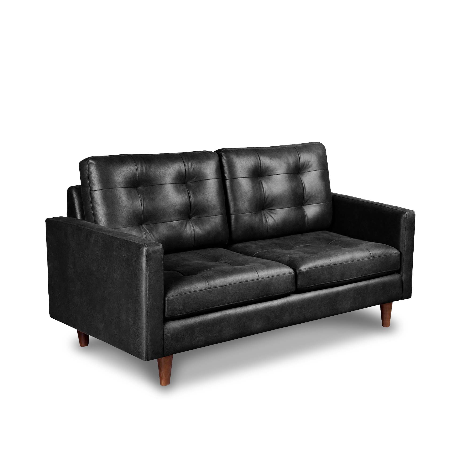 SOFA LATAM HOME NAPOLES 2 CUERPOS CUERO KENTUCKY GRIS NEGRO - 2