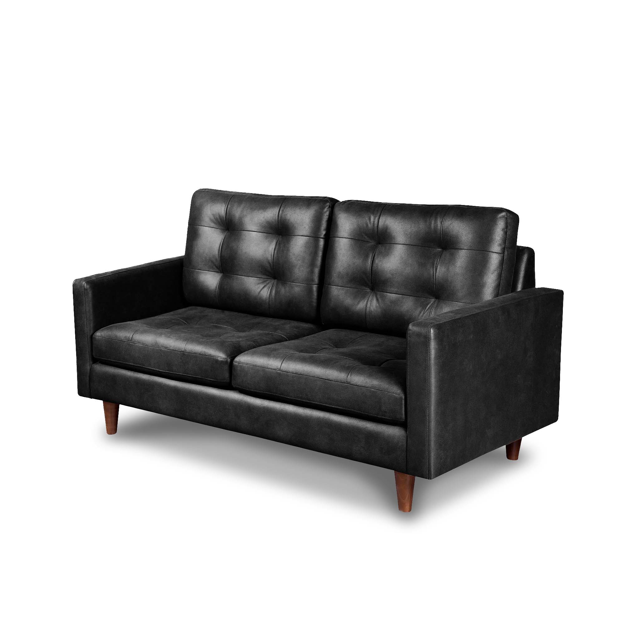 SOFA LATAM HOME NAPOLES 2 CUERPOS CUERO KENTUCKY GRIS NEGRO - 3