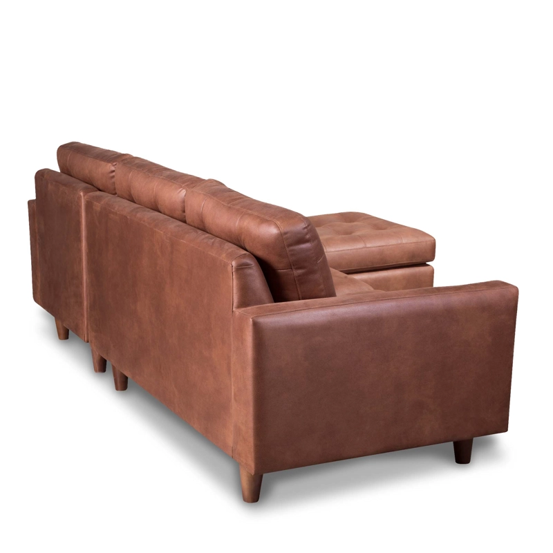 SOFA CHAISELONG LATAM HOME NAPOLES DERECHO 3 CUERPOS CUERO KENTUCKY TABACO - 3